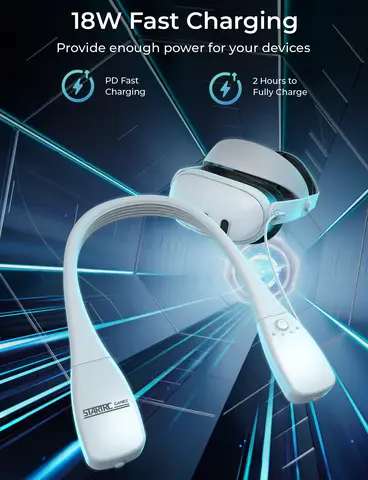 메타 Quest3/2 VR 안경 18W 고속 충전 목 충전기 모바일 태블릿 휴대용 모바일 전원 10000 mah 충전기 PICO 4/4Pro ac
