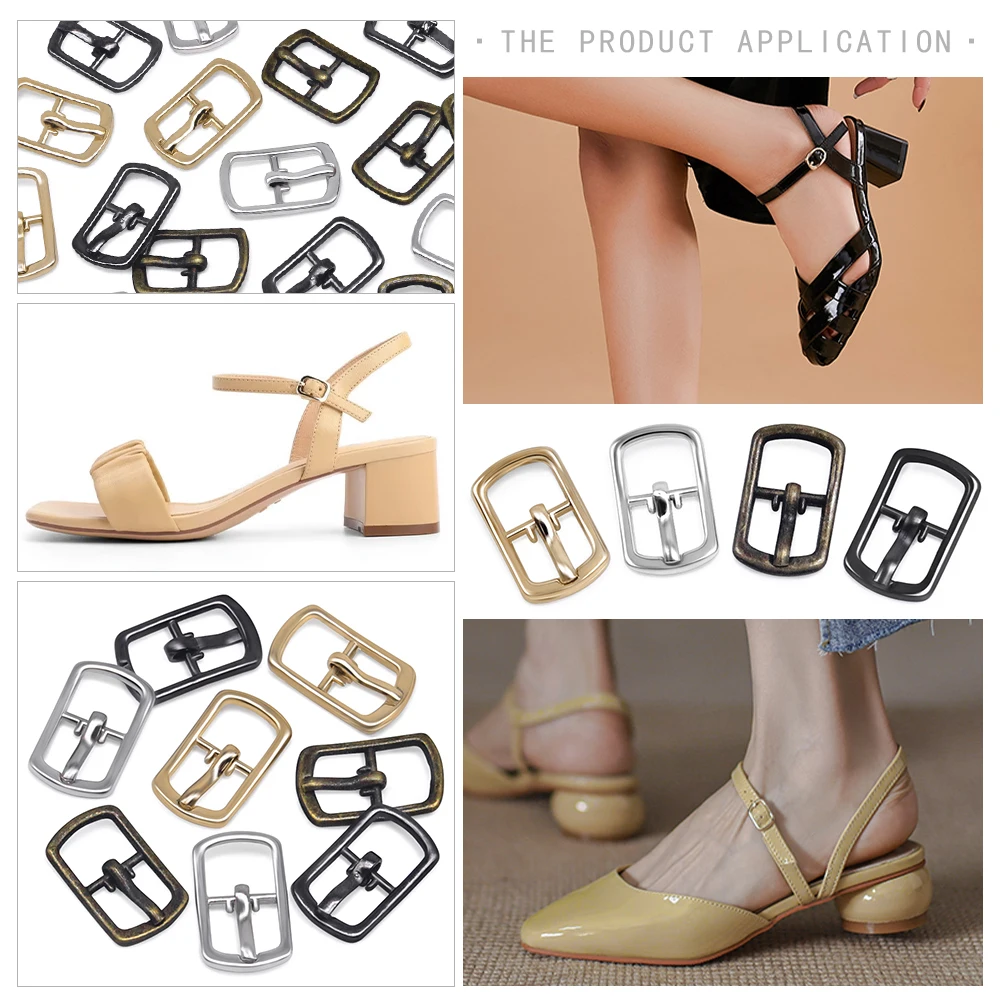 New 30pcs 8mm Silver Gold Bronze Small Metal Pin Buckles For Shoes Belt Garment Accessories Doll DIY Crafts Handmade Sewing