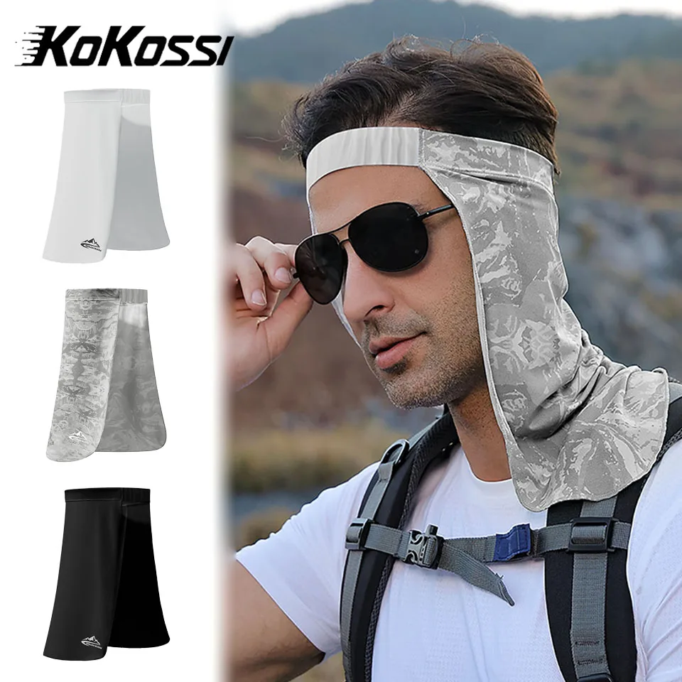 AliExpress NONE KoKossi Summer Neck Protection Sunshade Scarf Ice Silk Face Mask Cooling Breathable High Elastic Outdoor Fishing Cycling Hiking