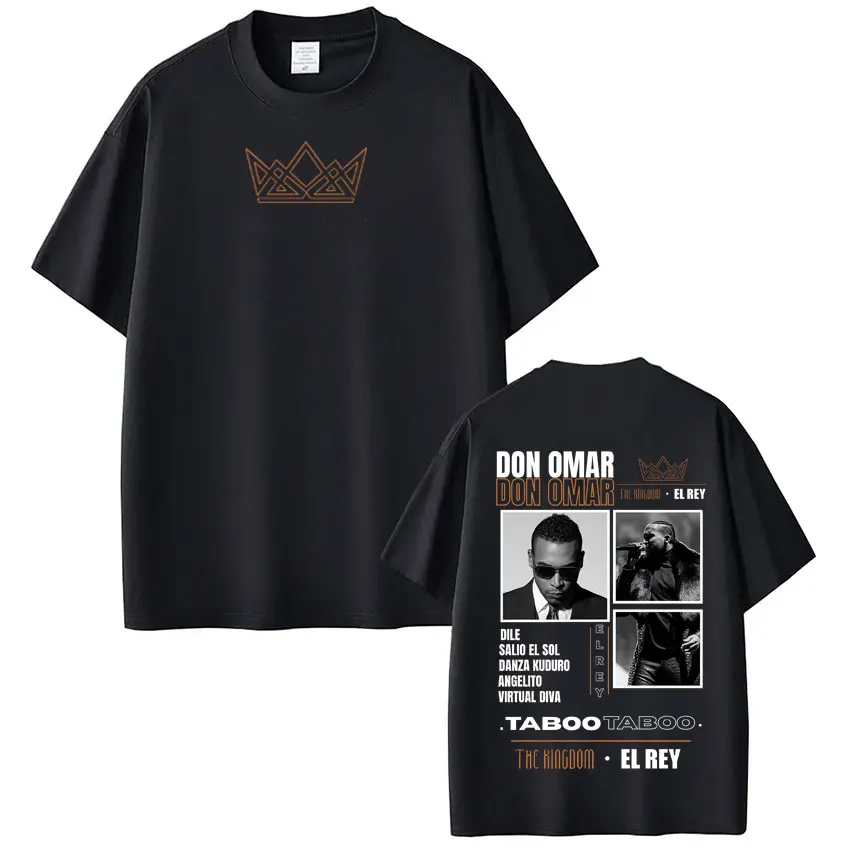 Camisetas con estampado del álbum del rapero Don Omar, camisetas de moda para hombres y mujeres, camisetas holgadas de manga corta de algodón informales, camisetas de hip-hop, ropa de calle