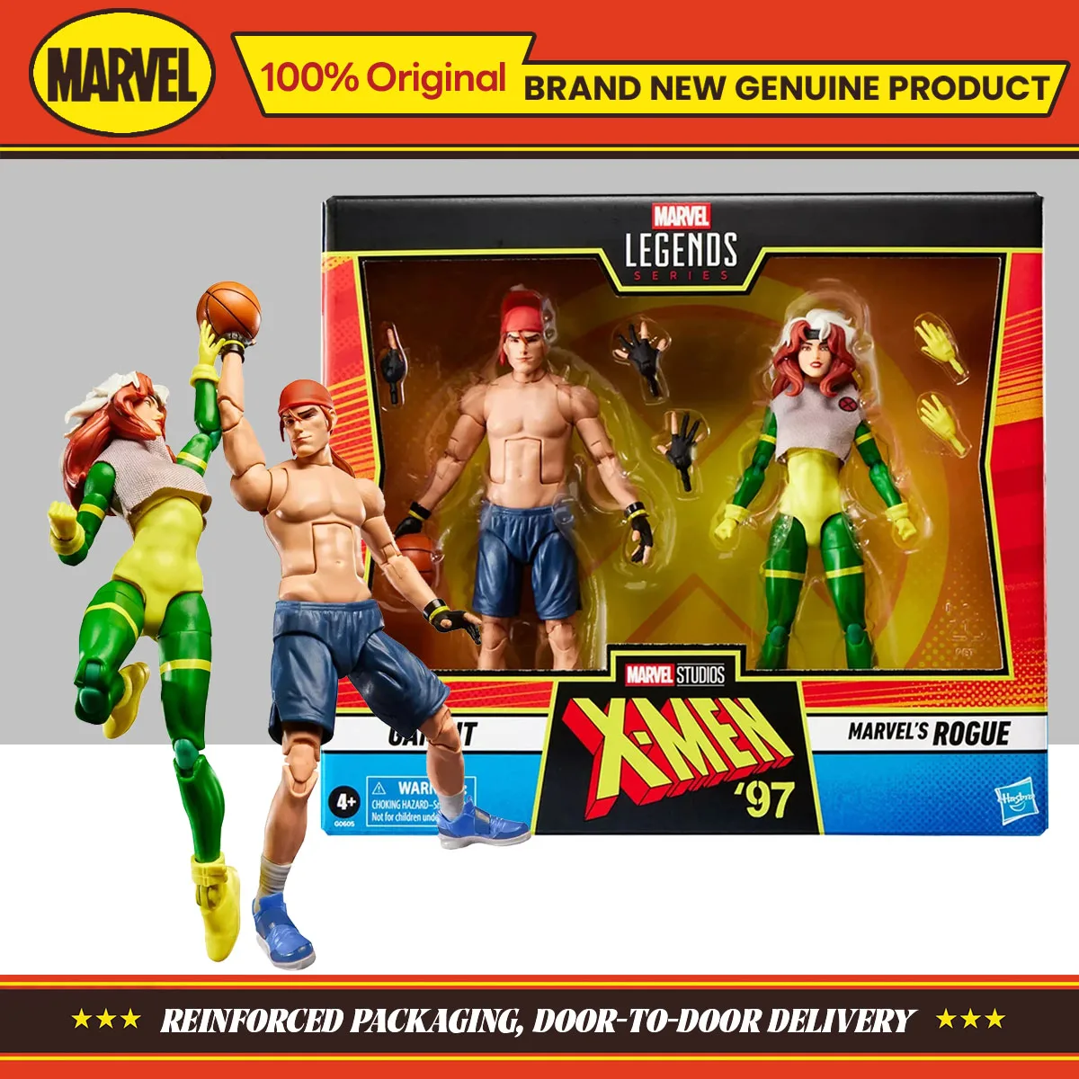 Hasbro Marvel Legends Series Gambit y Marvel's Rogue 15cm paquete de 2 figuras de acción coleccionando pasatiempos juguetes originales regalos de modelismo