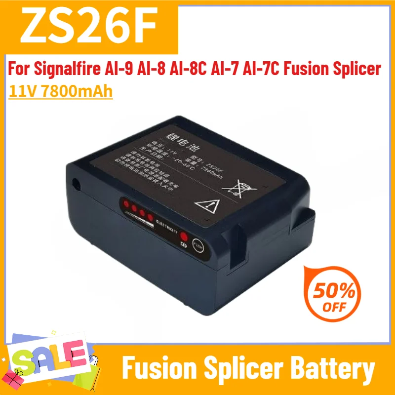 ZS26F High Quality Battery 11V 7800mAh for Signalfire AI-7 AI-7C AI-9 AI-8 AI-8C Fusion Splicer Replacement Battery