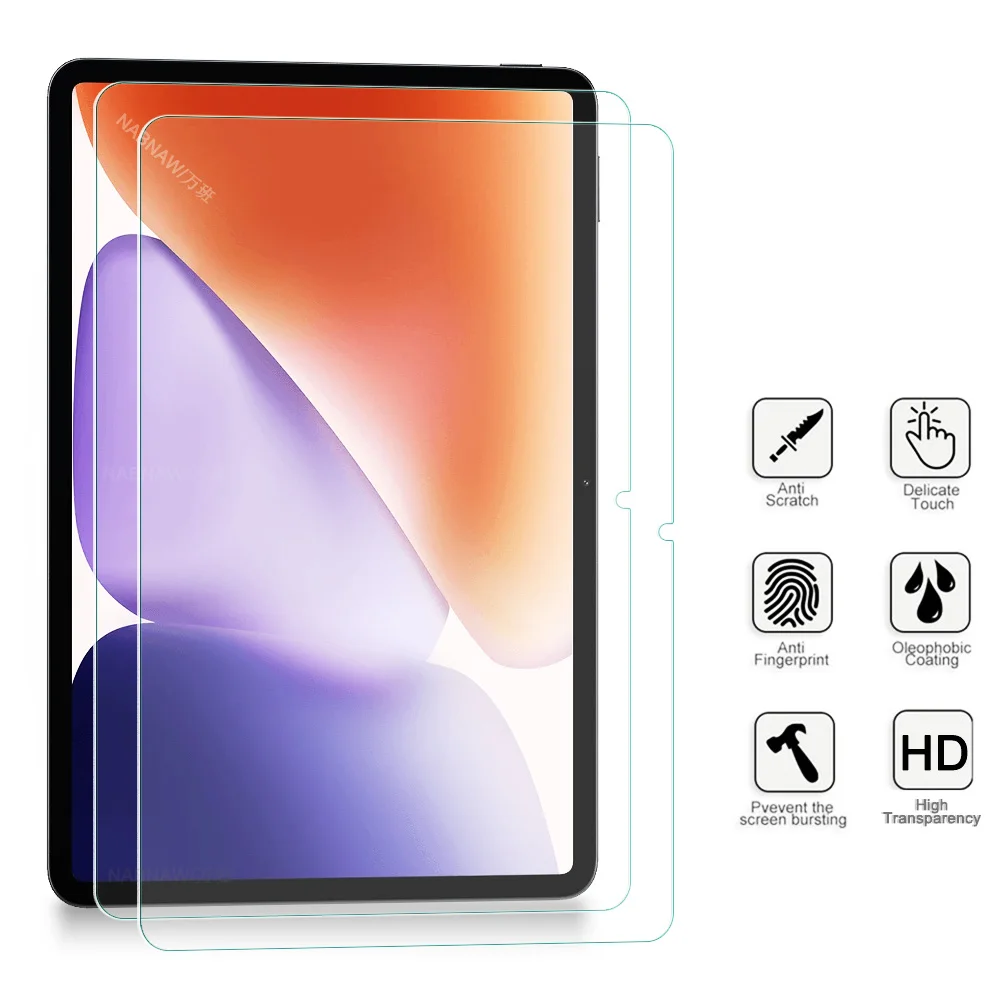 2 Pieces Hard Scratch Proof Film HD Tempered Glass Screen Protector For Xiaomi Pad 7 Standard Only Mi-Pad-7-Standard