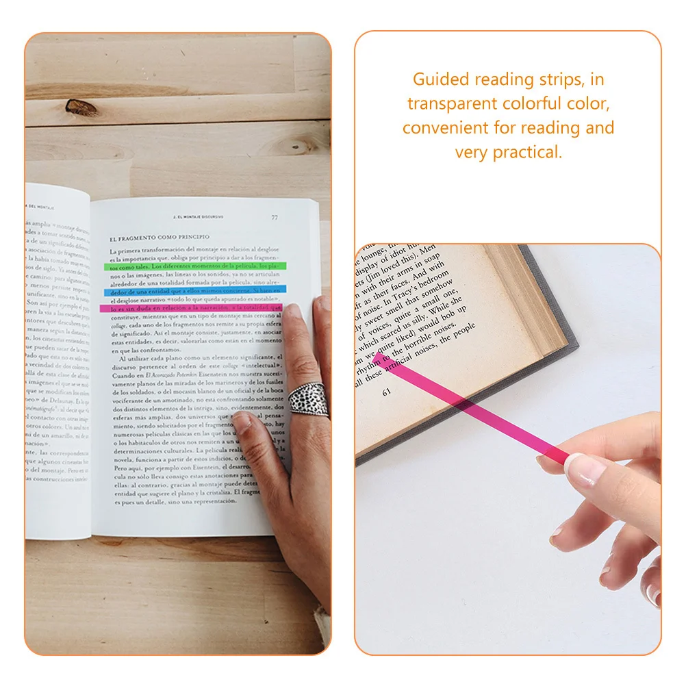 6 مجموعات من شرائط التسليط الضوئية الشفافة، شريط تمييز لاصق، علامات تبويب صفحة لاصقة، لوازم توضيحية للكتاب قابلة للإزالة، استخدام المكتب والمدرسة