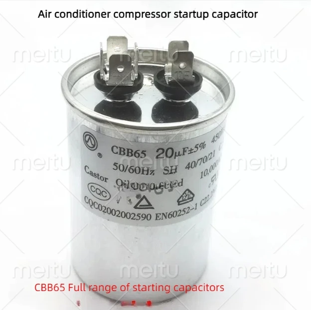 Capacitor de Partida do Compressor de ar Condicionado Cbb65 20 25 30 35 40 45 50 60 80uf 450v