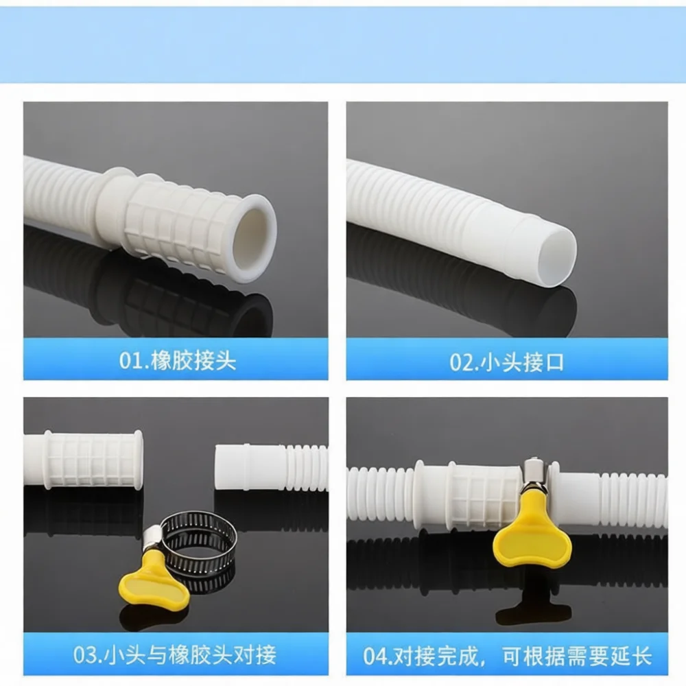 Thickened Flexible Air Conditioner Drain Hose Extension Pipe For Reliable AC Unit Condensation Discharge Repair Tool Kit