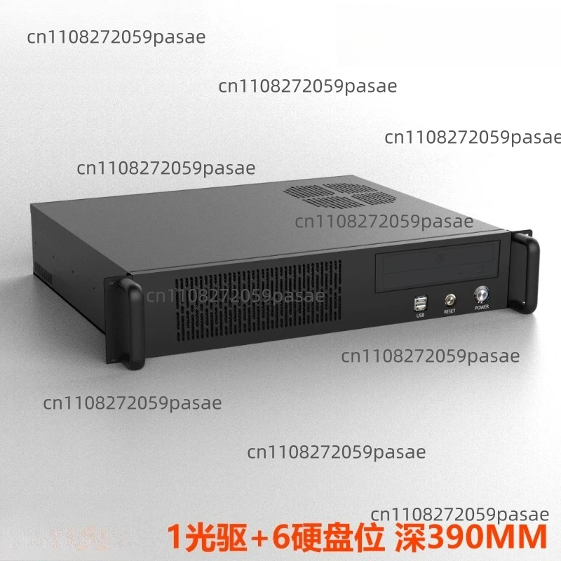 2U Chassis Industrial Control Server 390MM Can Be Installed with Optical Drive 6-bit Hard Disk NAS Storage ATX Lower