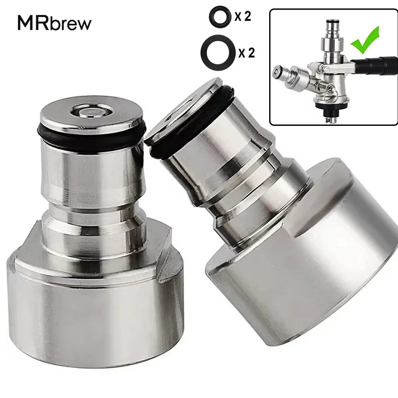 Homebrew Ball Lock Keg Coupler Adapters Sankey To Ball Lock Quick Disconnect 5/8 Thread Keg Gas & Liquid Post for A D S G Keg