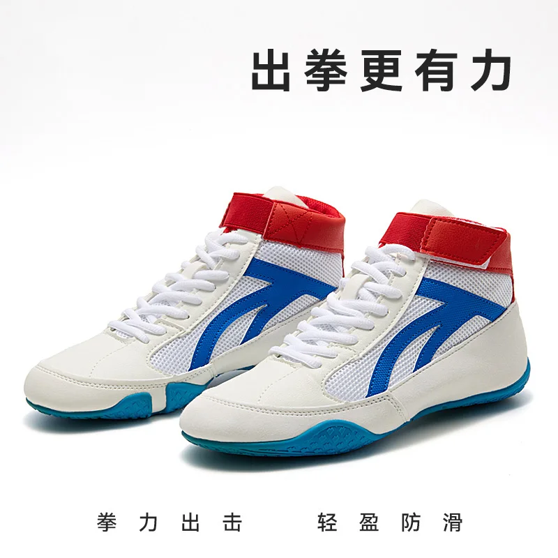 Classic Brand Men's and Women's Wrestling Shoes Designer Mid-Top Boxing and Combat Shoes Comfortable and Slip-Resistant