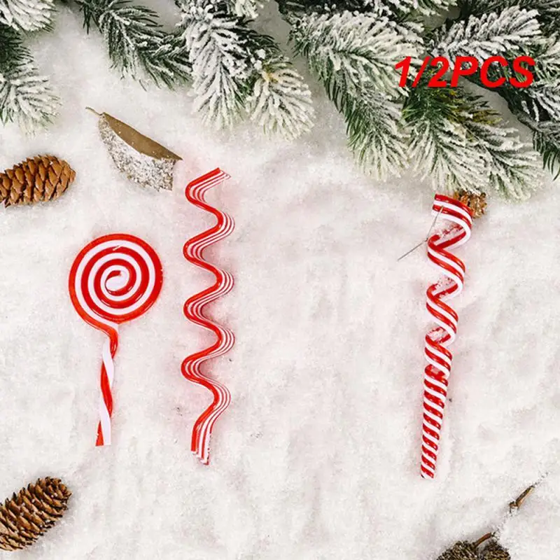 1/2PCS Lollipop Pendant Simulated Candy Christmas Tree Decoration Christmas Gift Visual Interest Christmas Decorations