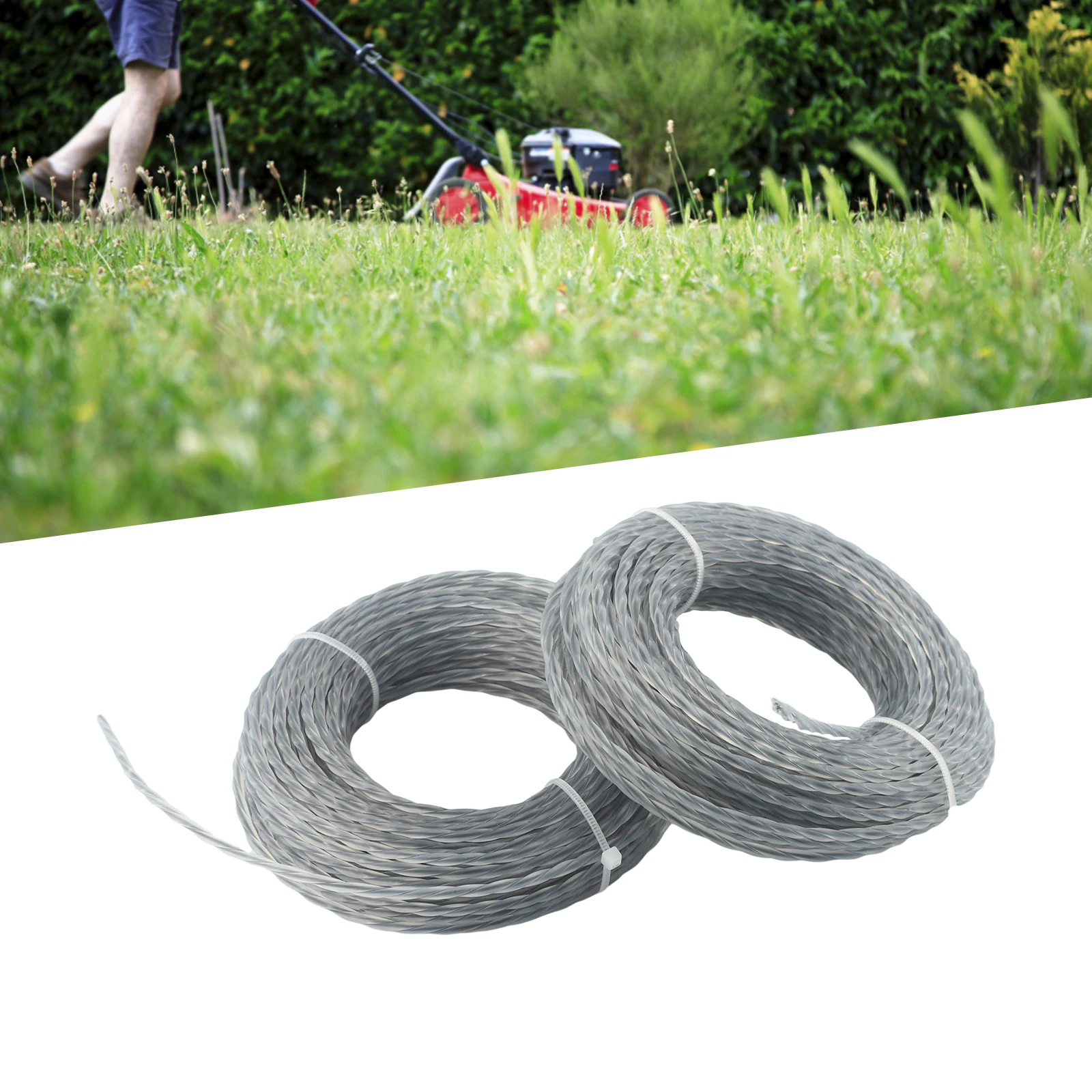 

2 Sets Grass Trimmer Line Core-reinforced 2.0 - 3.0 Mm X 15m (30m) Line Spool Garden Power Tool Accessories And Parts