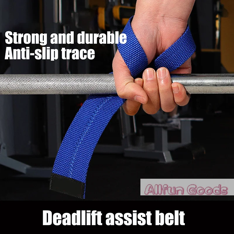 1Pair Gym Lifting Straps Weight Lifting Wrist Weight Belt Body Building Gloves For Women Men Fitness Crossfit Barbells Power