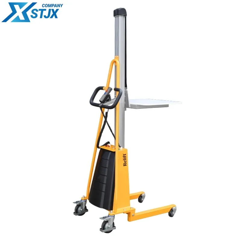 Light electric aluminum alloy single column loading and unloading forklift