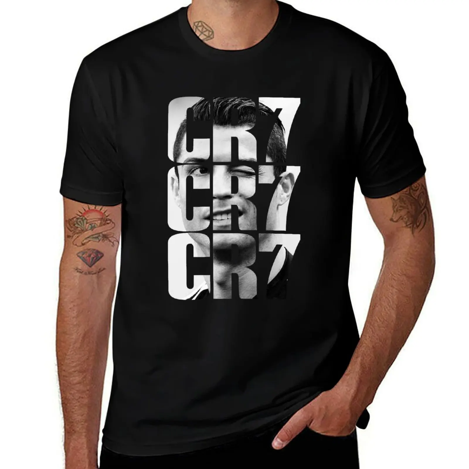 CR7 smile T-Shirt Plus Size Gym Sports T-Shirt