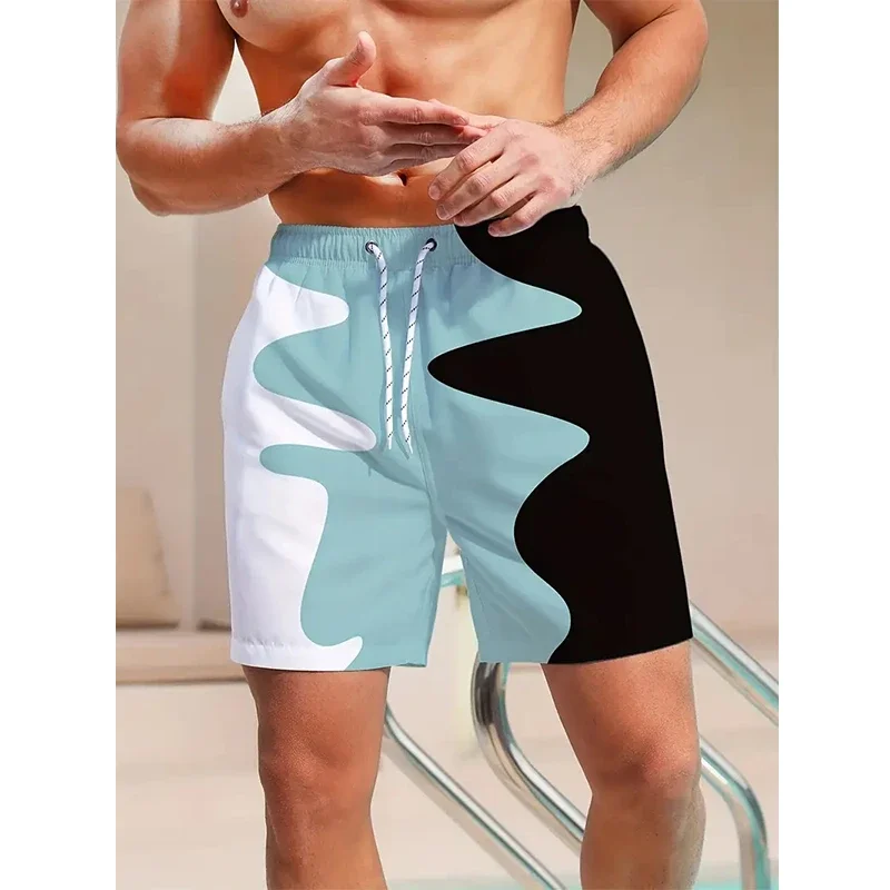 

Забавные пляжные шорты с леопардовым камуфляжным 3D принтом для мужчин и женщин, повседневные гавайские шорты для серфинга, быстросохнущие плавки для спортзала