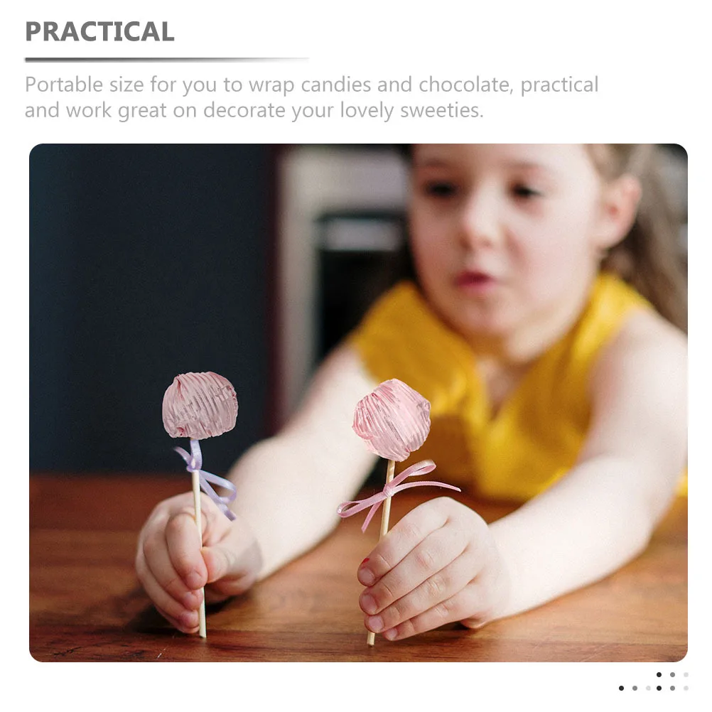 

200Pcs Candy Wrapping Paper Food Grade Aluminum Foil Sheets Chocolate Wrappers Lollipop Packing Practical Odorless