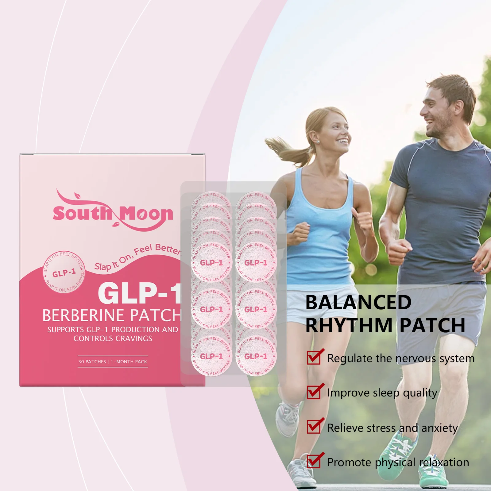 30/60/90pcs GLP-1 Wellness Patch Energy Enhance Relieve Fatigue Slimming Firming Boost Metabolism Body Shaping Support Sticker