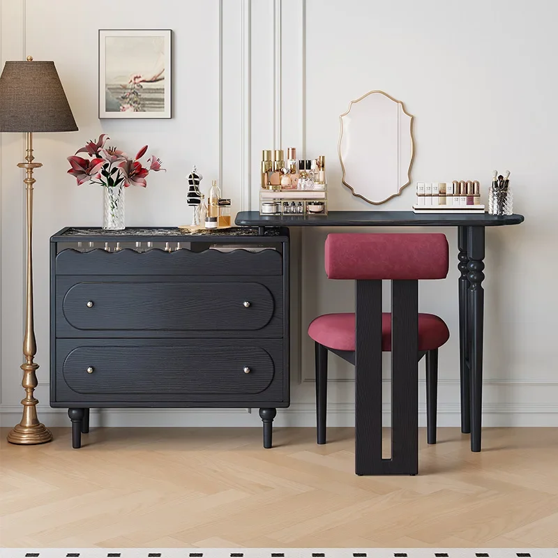 

#Dressing table cabinet luxury makeup table bedroom simple modern black makeup table dressing cabinet