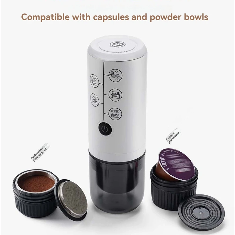

Electric Coffee Maker Portable Espresso Maker Wireless Coffee Maker 2 in 1 Small Travel