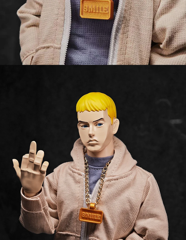 GOON Original 1/6 Scale Collectible Male Soldier American Rapper Eminem 12" Action Figure Full Set Decoration Creative Model