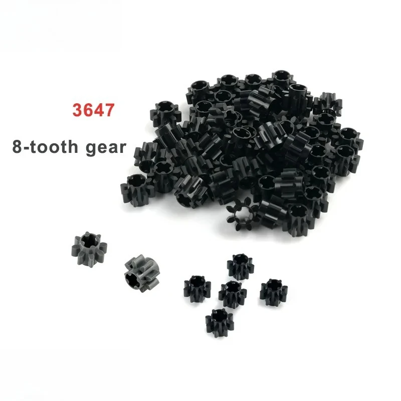 50 Piezas/Lote, Engranaje de 8 Dientes, Bloques de Construcción de Modelos Tecnológicos, Piezas 3647 4514559, Juguetes Ensamblados, Ladrillos MOC Modificados, Accesorios de Bricolaje
