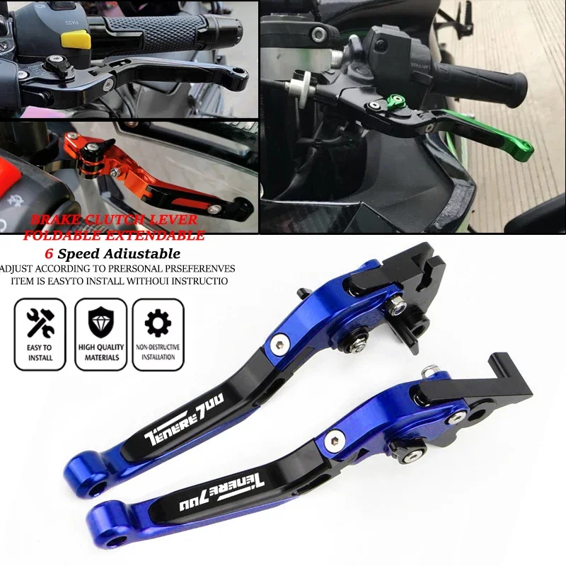 Fit For Tenere 700/World Raid XTZ700/SP 2019-2025 Motorcycle CNC Adjustable Folding Extendable Brake Clutch Levers Handle