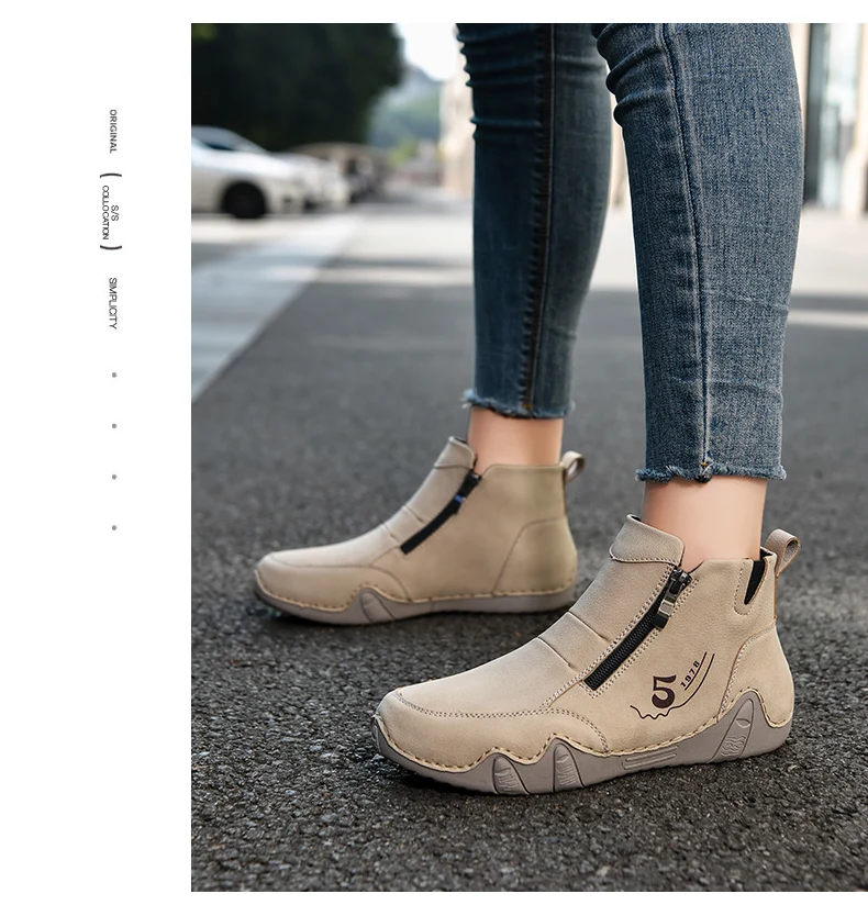 Neue Frühjahr Frauen Stiefeletten Outdoor Casual Wanderschuhe Mode Bequemen frauen Schuhe High Top Herbst frauen Turnschuhe – Detail 18