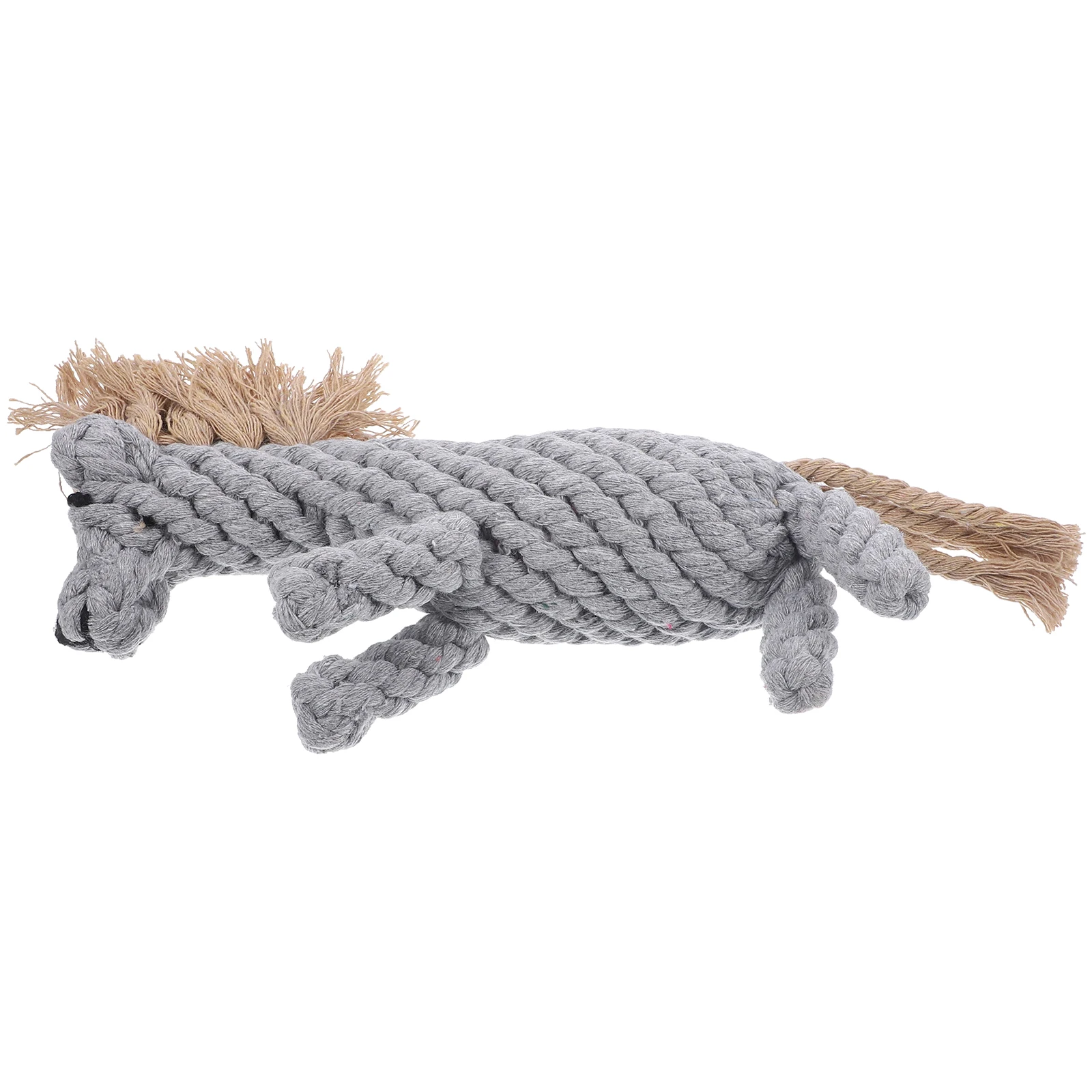 

Chewing Rope Dog Chewing Supple Cotton Rope Cartoon Animal Shape Interactive Squeaky Molar Chew for Small Medium Large Dogs