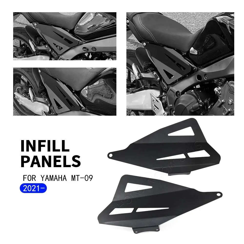 

For Yamaha MT-09 MT09 MT 09 2021 2022 - Motorcycle Aluminium Infill Panels Frame Protector Cover Side Fairings Guard Protection