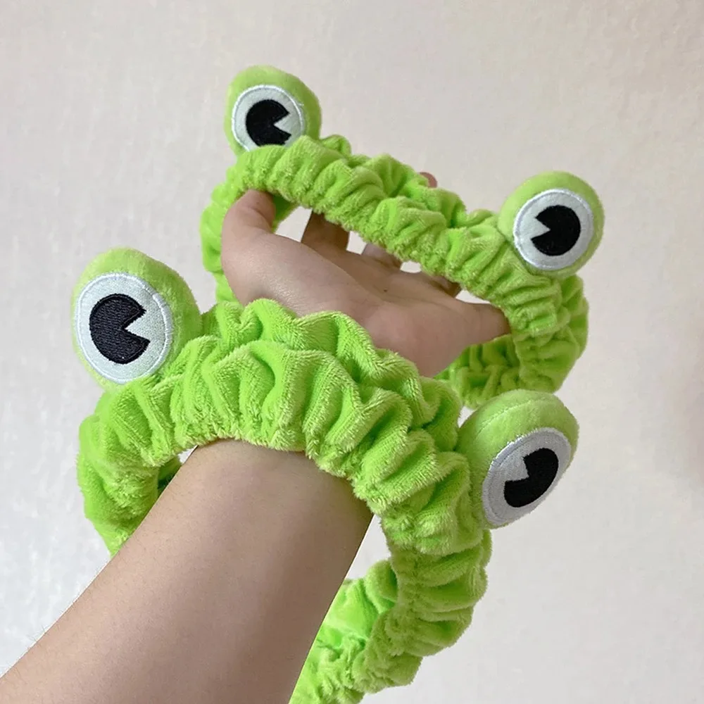 

Очаровательная повязка на голову с полотенцем-лягушкой — повязка для волос премиум-класса для ухода за кожей и макияжем с ультра-впитывающей махровой тканью, регулируемый эластичный дизайн