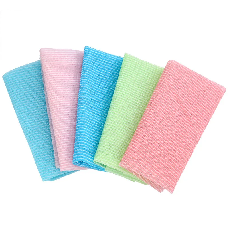 Exfoliating Nylon Bath Shower Body Cleaning Washing Scrubbing Towel Scrubbers Nylon Sponge Bath Accessories Rich Bubbles