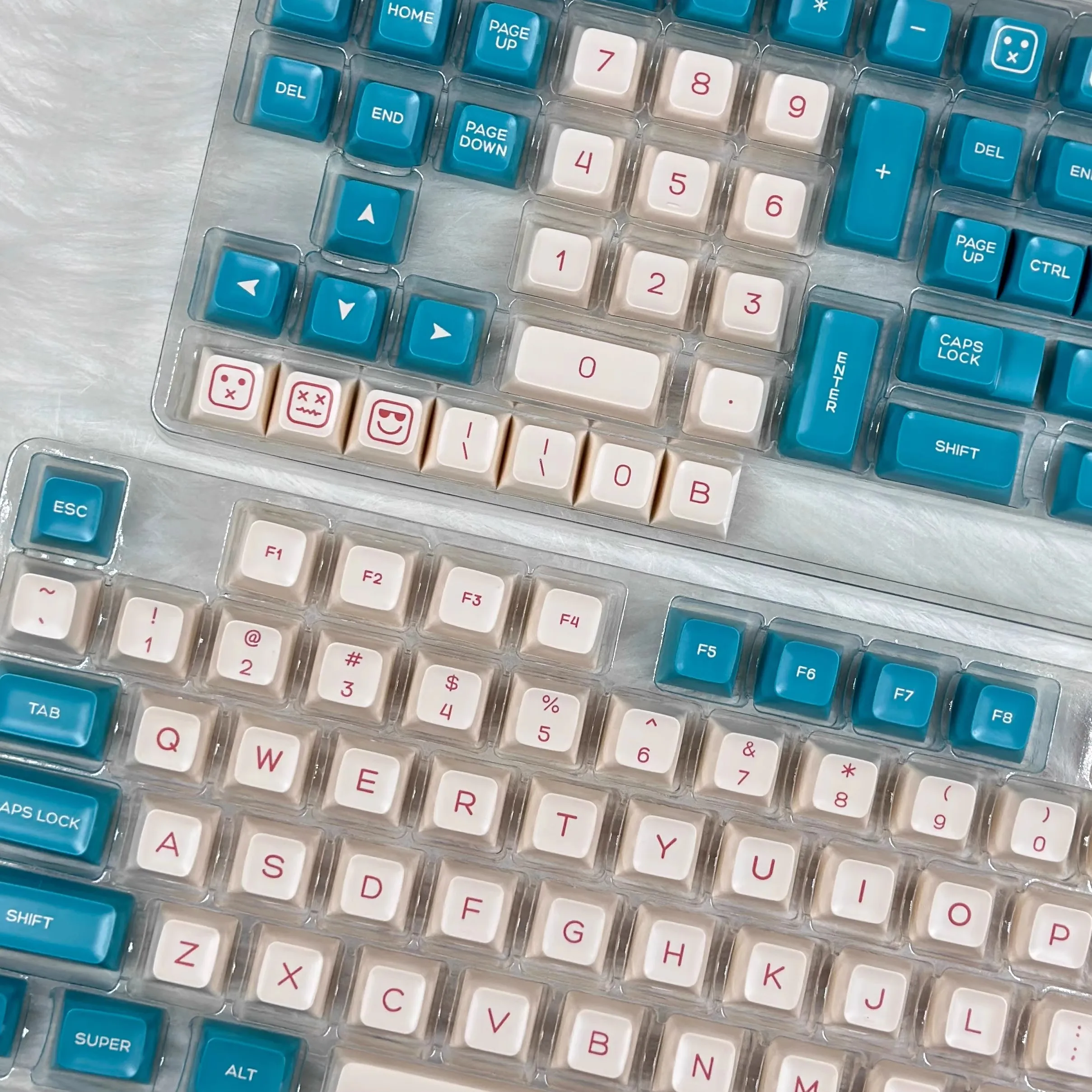 GMK Lake Blue Keycap SA Profile Keycaps PBT Double Shot Key Caps Set ISO Enter 7U Spacebar for Custom Mechanical Keyboard KIT