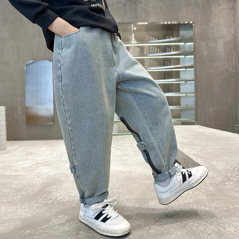 

Boys Jean Pants Long Trousers Denim 2024 Graceful Spring Autumn Baby's Kids School Toddler Christmas Gift Children's Clothing