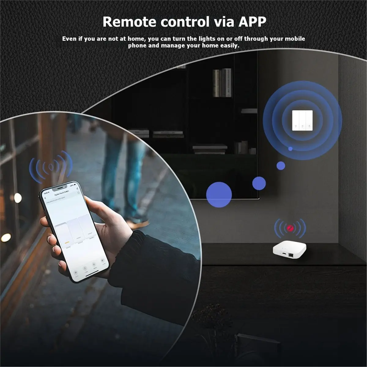 

(ABDH) Умный настенный выключатель Tuya Zigbee с датчиком присутствия человека на основе миллиметровых волн 10 ГГц, голосовое и APP-управление