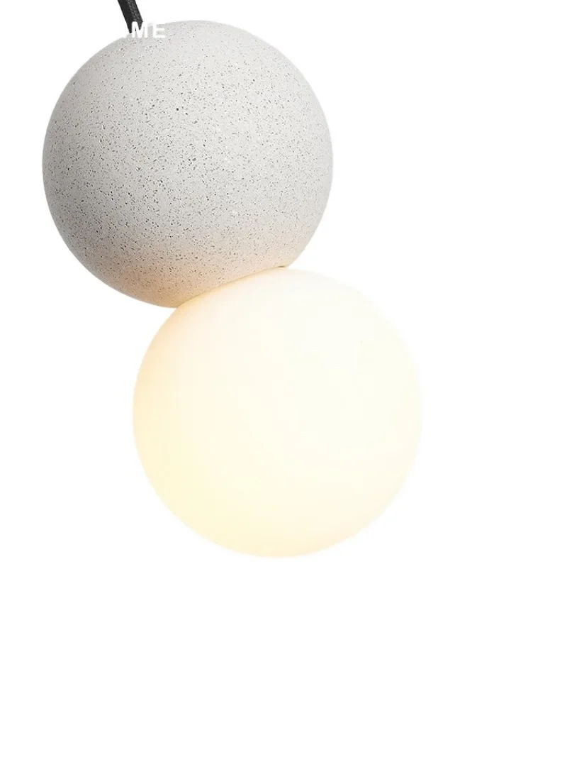 

wabi-sabi Japanese style, terrazzo small chandelier, Nordic bedroom bedside, chandelier designer, single bar counter