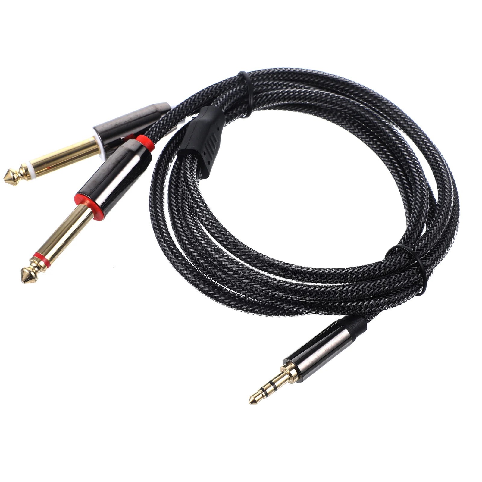 Cable Splitter Line Stereo Jack to 2 Mono Jacks 1/8 1/4 Adapter 35mm Dual 635mm Audio Inch Headphone Amp