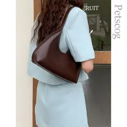 Luxury Fashion Women's Handbag Y2k Solid Color Half-moon Underarm Hobo Clutch Purse Korean Style Designer Shoulder Bags 2023