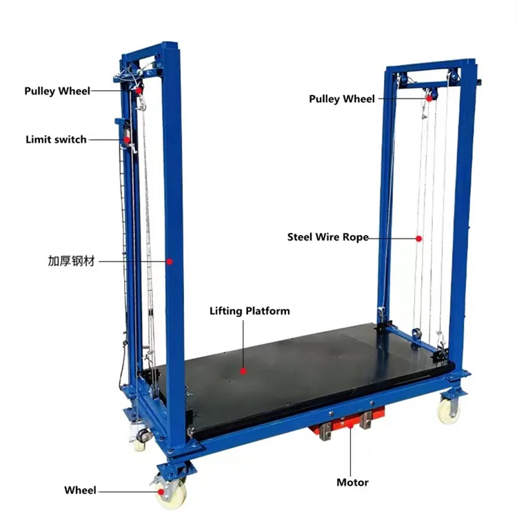 

Commercial Electric Scaffolding Lift Mobile Work Platform Lifts Automatic Remote Control Folding Hoist