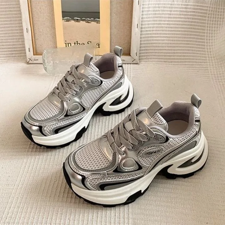 Dad Shoes 2025 Spring and Autumn New Popular Thick soled Height Increasing Casual Sports Shoes for Women