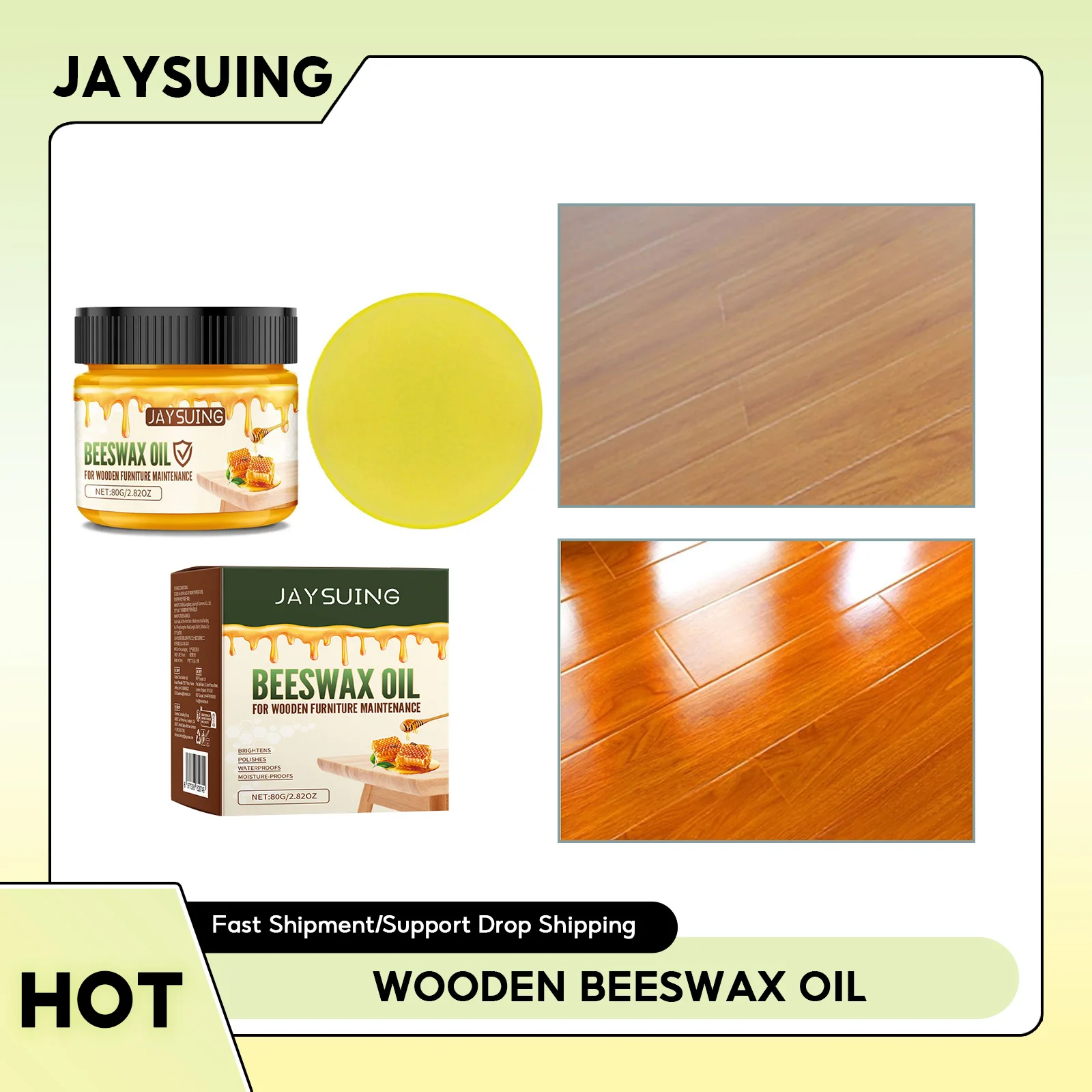 Wooden Beeswax Oil Furniture Polishing Oil Waterproof Moth-Proof Wood Door Maintenance Scratch Repair Wood Surface Cleaner Wax