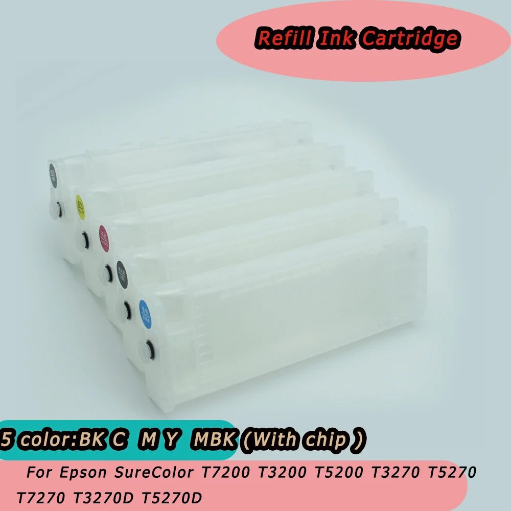 T6941-T6945 700ML Refillable Ink Cartridge With  Chip For Epson SureColor SC T3000 T5000 T7000 T3200 T5200 T7200 Printers