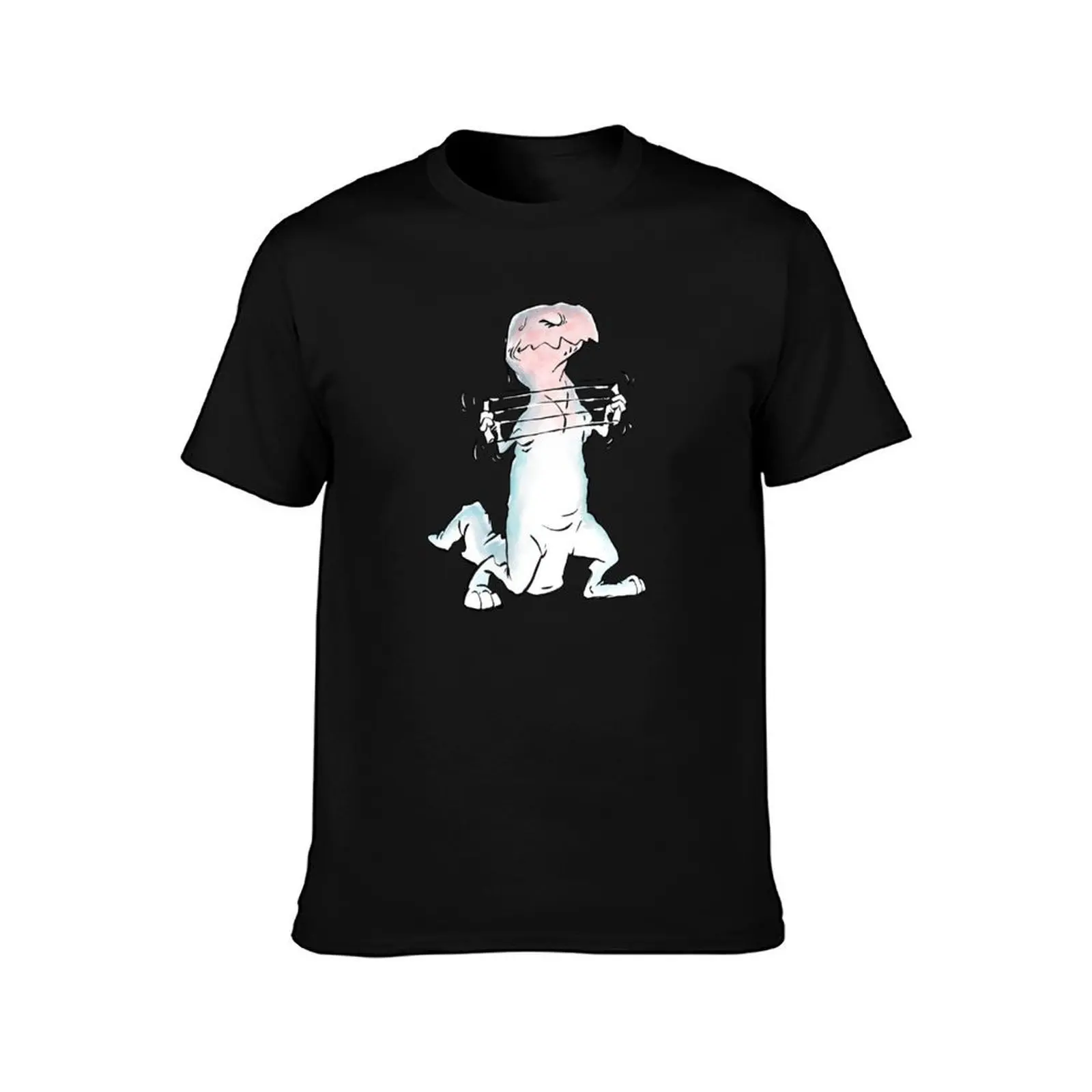 Trying-hard-saurus T-Shirt, Summer Casual Cotton Tee, Oversized Streetwear Tops, Vintage Graphic Print, Loose Fit Short Sleeve