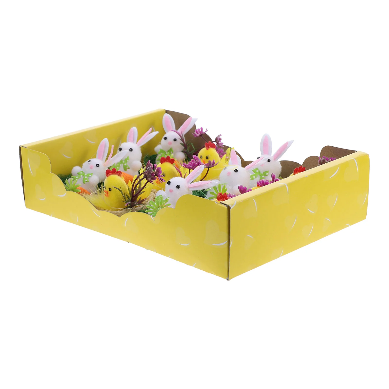 

12 Pcs Easter Chick Decorations Mini Chicks Party Table Accessories Fluffy Miniature Sculpture