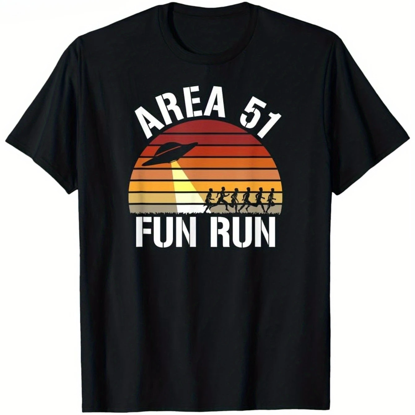 Area 51 Fun Run T Shirt I Aliens UFO Roswell Alien T-Shirt 100% Cotton O-Neck Short Sleeve Summer Casual Mens T-shirt Streetwear