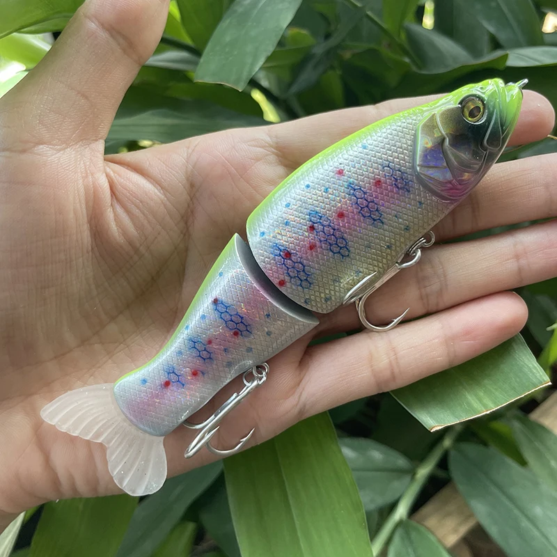Swimbait-Angelköder 135mm 31g Mehrteiliger Langsam Sinkender Köder Wobbler Künstlicher Harter Köder für Bass, Hecht und Meeresfischerei