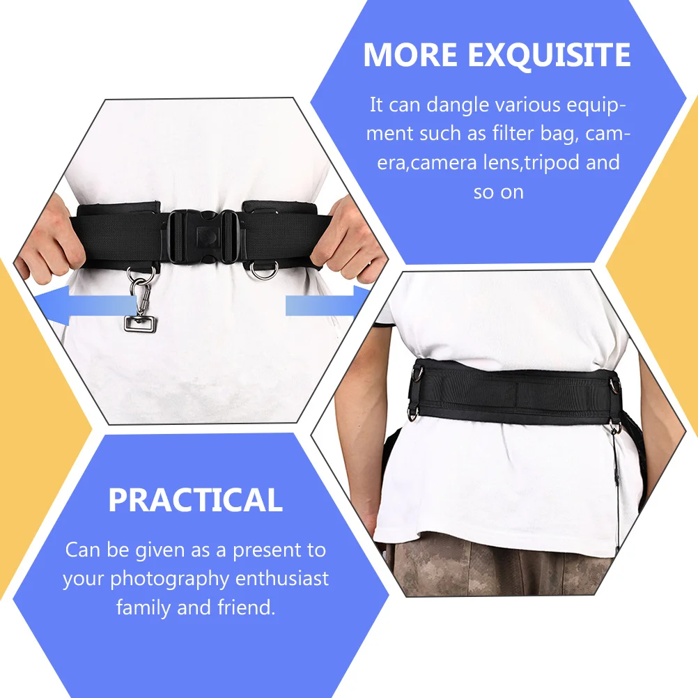 

Camera Waist Belt Photography Strap Adjustable Fastening Nylon Holder Elastic Cord Mountaineering Travel Cycling Equipment
