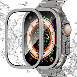 Tempered Glass For Apple Watch ultra 3 band 49mm Screen Protector Anti-Scratch HD Full Film Metal Bumper iWatch Ultra2 Strap