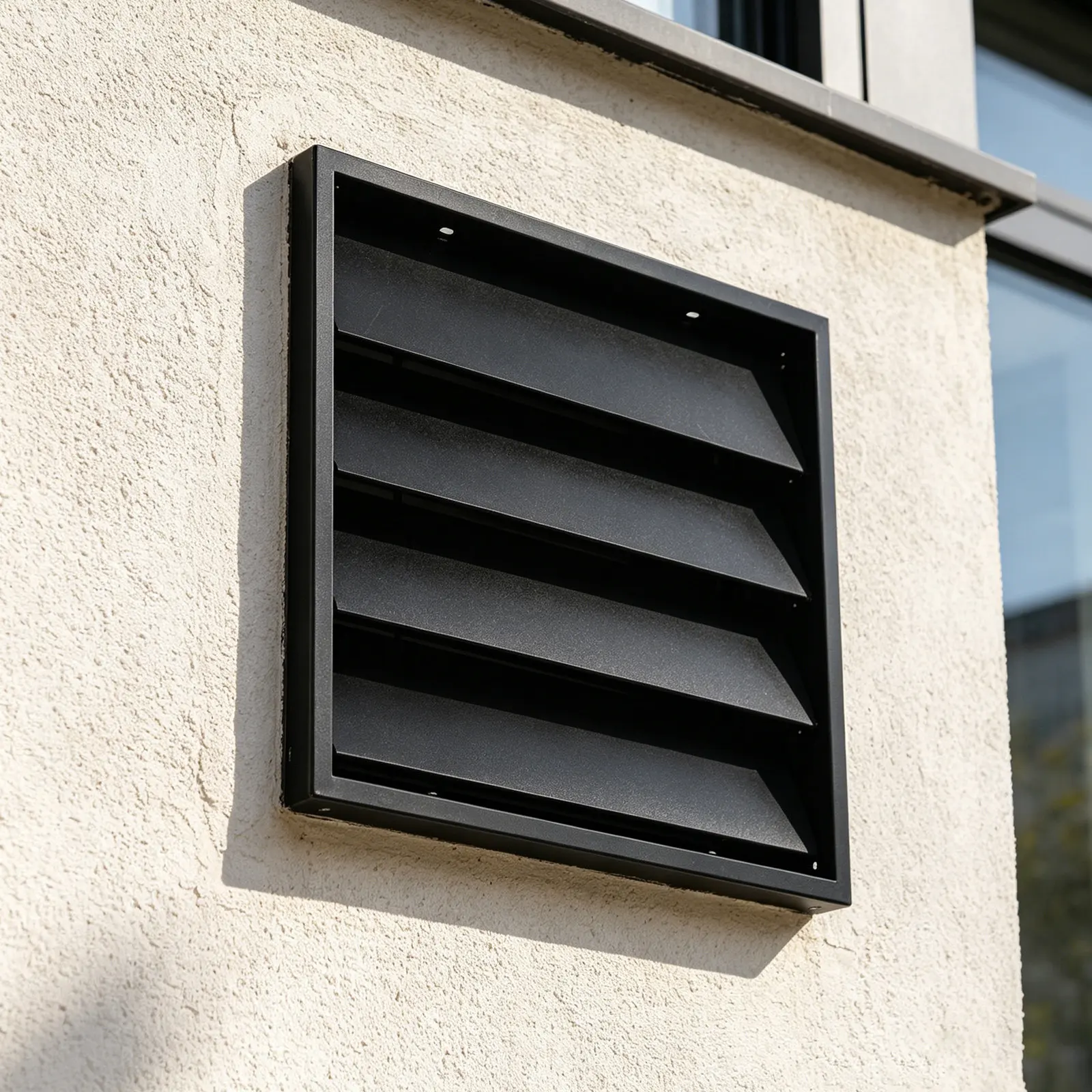 Plastic ABS Square Louver Vent Cover Bathroom Kitchen Fan Wall Exhaust Vent Screen Mesh Outdoor Ventilation Louvers Grille Cover