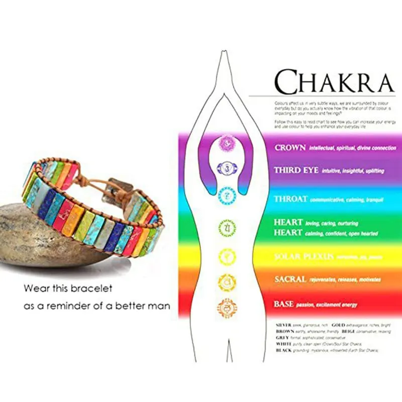 Bohemian Multicolor Emperor Stone Bracelet, 7 Chakra