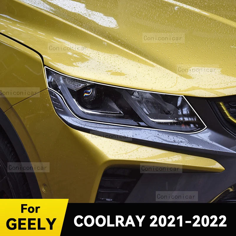 

For GEELY COOLRAY 2021 2022 Car Headlight Protective Cover Film Front Light Transparent TPU Anti-scratch Headlamp Accessories